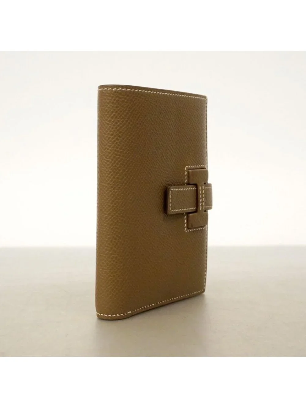 Hermes Wallet Passant Compact Veau Epsom Etoupe Silver